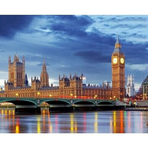 GATYZTORY City port Landscape Diy Painting By Numbers For Adults Wall Art Coloring By Numbers Diy Home Decors Acrylic Gift