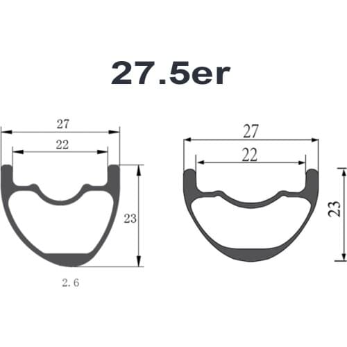 HULKWHEELS 260g Only 27.5er Mountain Bike Toray T800 Carbon Fiber Rim Hookless Rim 24H 28H 32H For XC Cross Country MTB Wheels