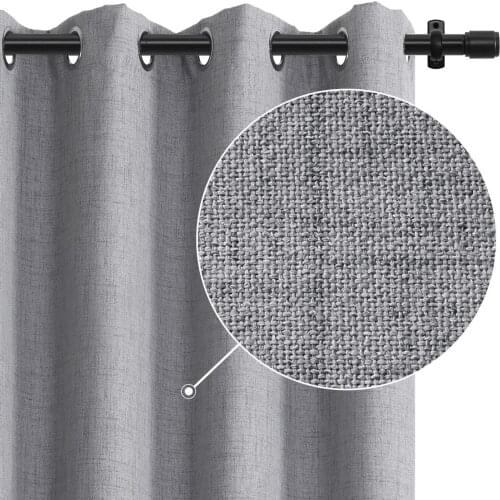 Linen-textured room, dark curtains and insulation pads, 100% blackout curtains for 1 panel in the bedroom/living room