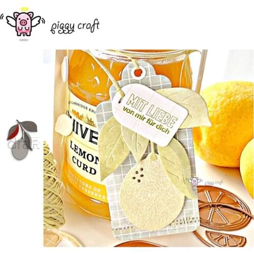 Piggy Craft metal cutting dies cut die mold Lemon leaf decoration Scrapbook paper craft knife mould blade punch stencils dies
