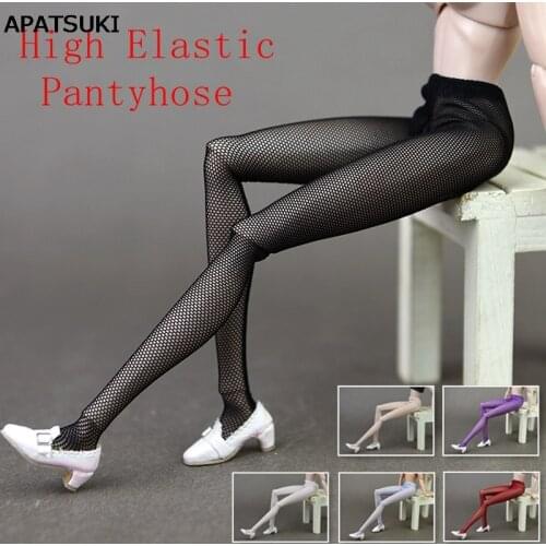 Fashion Doll Accesssories High Elastic Pantyhose For Barbie Doll Clothes Handmade Mesh Stocking Bottoms Trousers Pants Legging