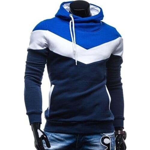 2020 Hoodies Mens Hip Hop Male Brand Hoodie Color Stitching Sweatshirt Male Slim Fit Hoody Spring Winter Clothing