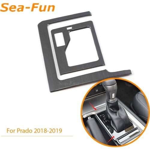 For Toyota Land Cruiser Prado 150 2018 2019 2020 Gear Shift Sticker Trim Cover Frame Stainless Steel Car Accessories