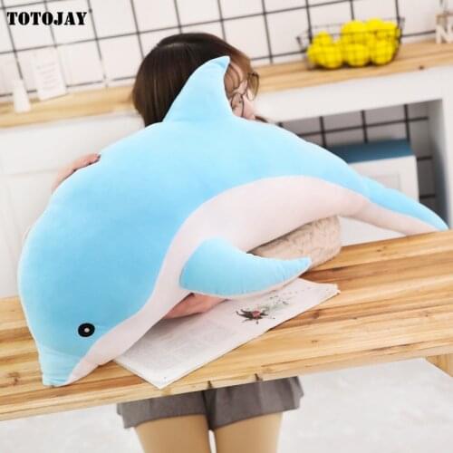 1PC Cheap 30CM Kawaii Soft Dolphin Plush Dolls Stuffed Down Cotton Animal Nap Pillow Creative Kids Toy Christmas Gift for Girls