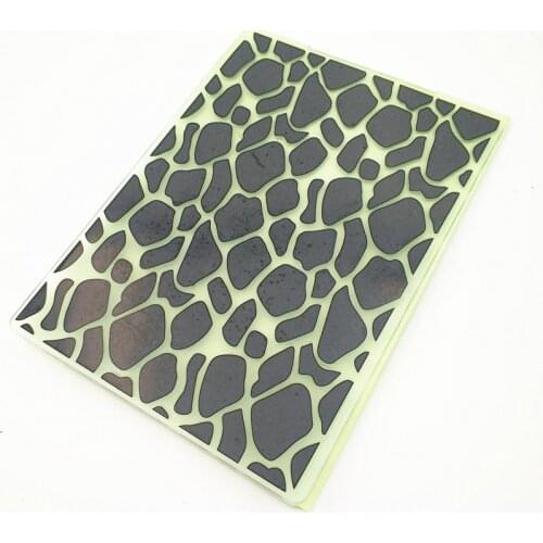 10.5x14.5cm Thepebbles Embossing folders Plastic bump Scrapbooking DIY Template Fondant indentation Cake Photo Album Card Make