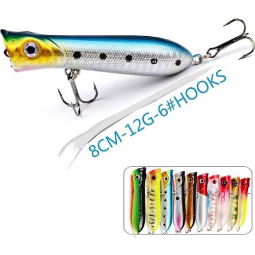 1PCS Floating Popper Crankbait Wobbler for Fishing Lure/accessories/tackle Artificial/fake/hard Bait Carp Swimbait 3d Eyes Fish