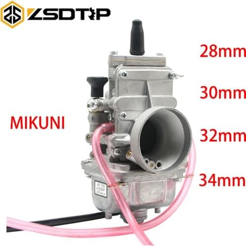 ZSDTRP Flat Valve MIKUNI TM28 TM30 TM32 TM34 TM38 28/30/32/34mm Quad Vent Carburetor Carb For 150cc - 350cc Motorcycle Scooter