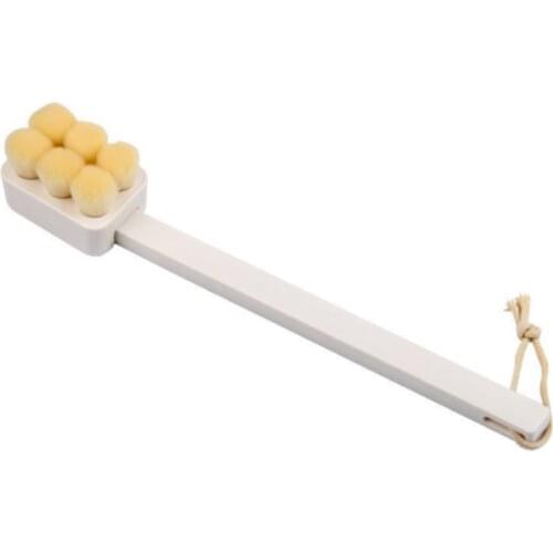 Portable Body Shower Back Scrubber Wet Dry Soft Bristles Multifunction Home Long Handle Ergonomic Skin Exfoliating