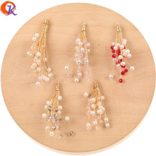Cordial Design 20Pcs 26*60MM Jewelry Accessories/Hand Made/Crystal Charms/DIY Making/Imitation Pearl Pendant/Earring Findings