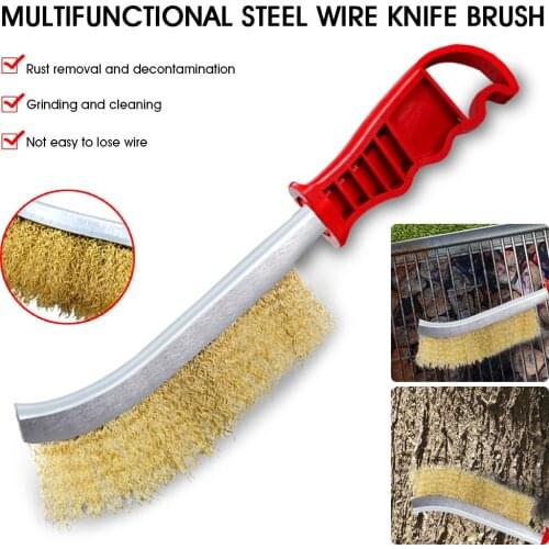 Grill Cleaning Brush Steel Wire Cleaner Wear-resistant Kitchen Cleaning Tool Accessories for BBQ Grill Garden