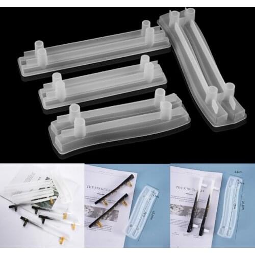 1pair Fruit Tray Handle Silicone Molds Crystal Clear Epoxy Resin Mold Bending Tray Handle Mould For DIY Crafts Jewelry Making