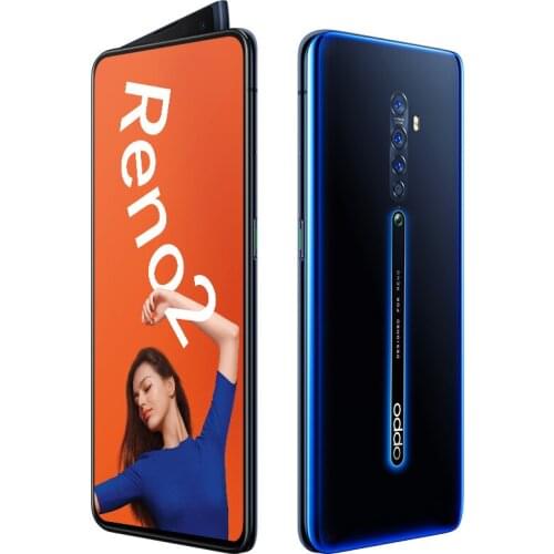 Global Version Oppo Reno 2 20x zoom Cell Phone Snapdragon 730G 6.5" AMOLED 8GB RAM 256GB ROM 48.0MP NFC VOOC 3.0 Fingerprint