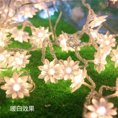 5M 28LED Lamps Lotus Flower String Fairy lights holiday lighting for wedding party/Garden/bedroom/Patio/Curtain decoration