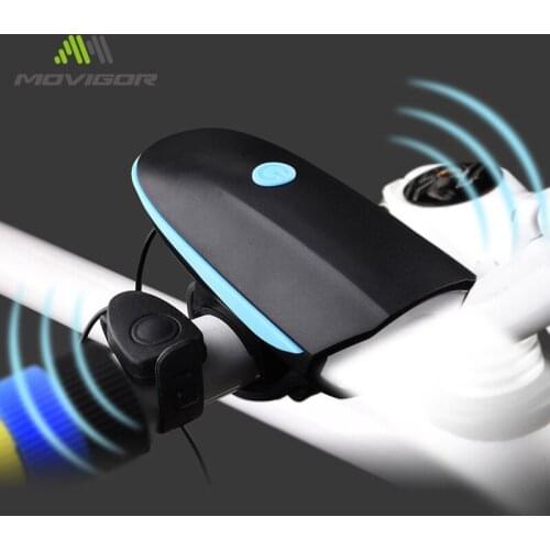 USB Rechargeable Bicycle Horn Light MTB Road Bike Bell Headlight Multifunction Waterproof Electric Horn Cycling Accessories
