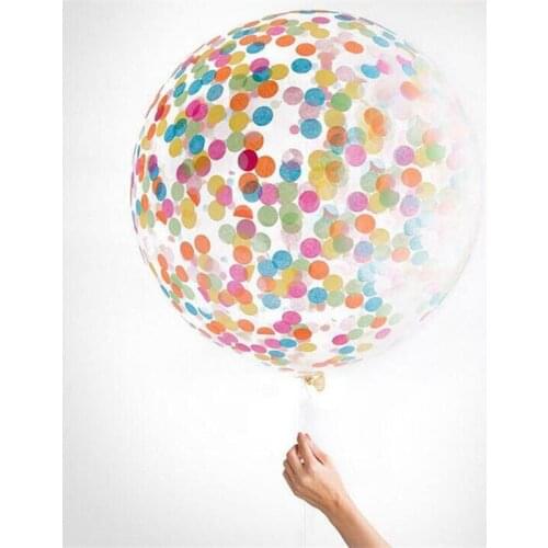 1Pc Clear Balloons 36Inch Colorful Confetti Latex Balloons For Wedding Birthday Party Decoration Supplies ASD112