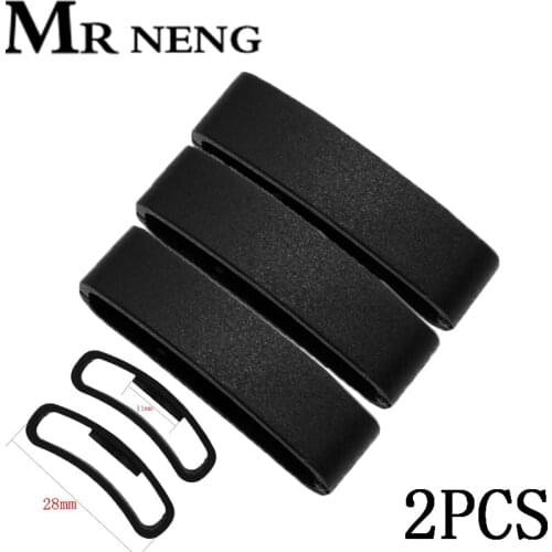 2 Piece Black Annular Silicone Rubber Replacement Watchband Keeper Holder Retainer Loop Ring for Suunto Watch Strap Accessories