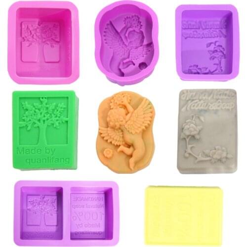 3D 1Pcs Happiness Tree Plum Blossom Silicone Soap Mold DIY Mold Mould Fondant Sugar Art Tools For Soap Making Design