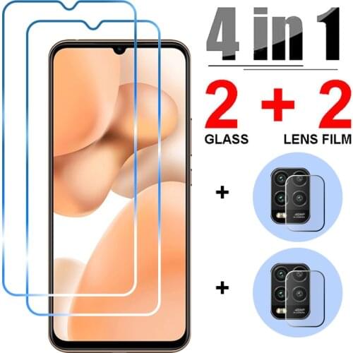 4in1 Protective Glass for Poco X3 Pro X2 C3 Tempered Glass Camera Screen Protector Film for Poco F3 M3 Pro M2 Pocophone X3 NFC