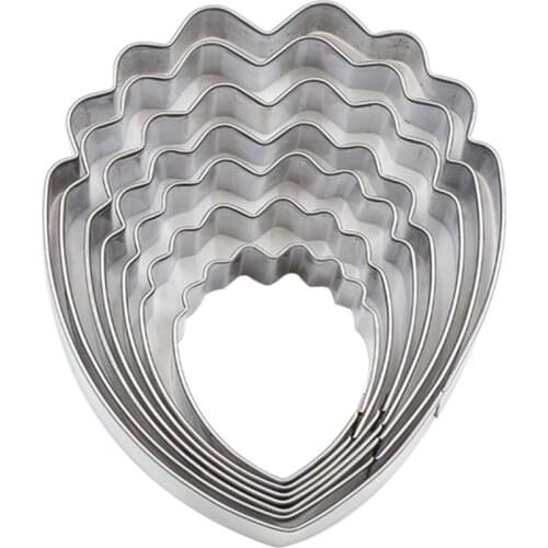 7Pcs Peony Flower Cookie Cutter Cake Mold Decorating Fondant Bread Baking Tool