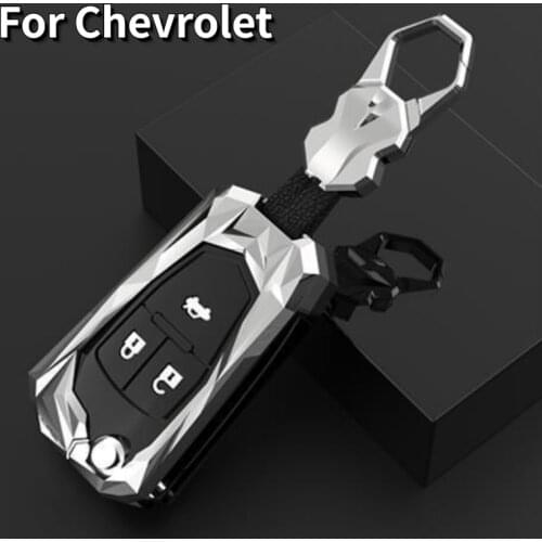 Zinc Alloy Car Cover Remote Key Bag Fob Cover Case for Chevrolet Cruze Malibu Camaro Impala Equinox Trax Buick Chevy