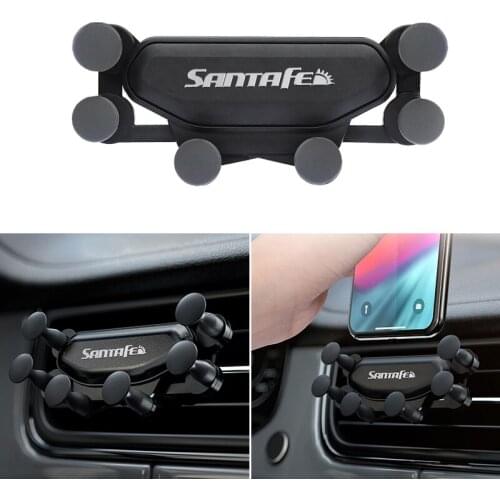 Gravity Car Holder Phone in Car Air Vent Clip Mount Mobile Phone Holder GPS Stand for Hyundai Santa Fe