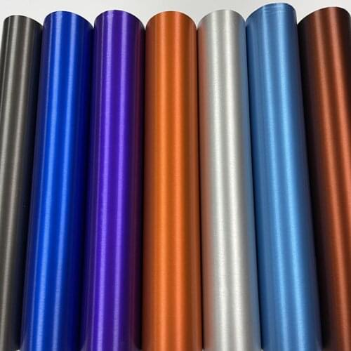 Chrome Brushed Vinyl Wrap Film Car Wrapping Foil Sticker Sheet Air Bubble Free Bike Motor Computer Laptop Skin Phone Cover