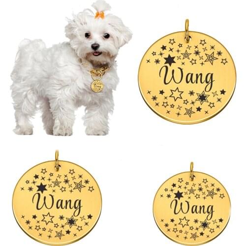 Customized Dog Collar Name Tags for Kitten Puppy Harness Free Engraved Nameplate Anti-lost Pet Dog Tag Dropshipping Accessories
