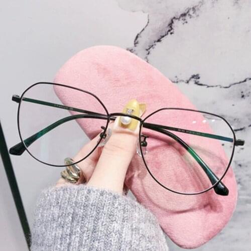 BUIERN Retro big face myopia glasses female glasses frame male
