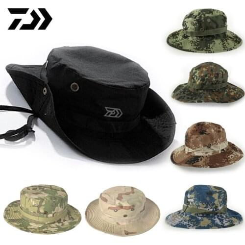 2019 New DAWA Camouflage Fishing Cap Outdoor Sport Men Sunshade Hiking Hat Sunshade Sap Sunbonnet Anti-sunburn Unisex Beach-hat