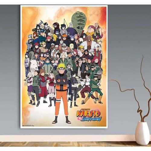 Naruto Shippuden - Group Wall Posters and Prints Japanese Classic Anime Canvas Painting Picture for Modern Home Decoration
