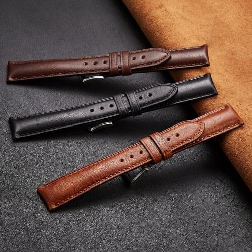 Genuine Leather Watchbands 20mm 22mm Ltalian Vegetable Tanned Leather Strap Women Men Cowhide Watch Band Watch Accessories