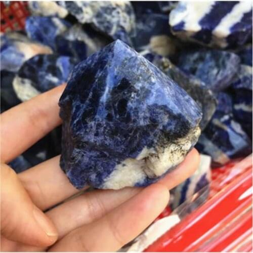 Blue Sodalite Rough Point Crystals Healing Stones For Home Decoration