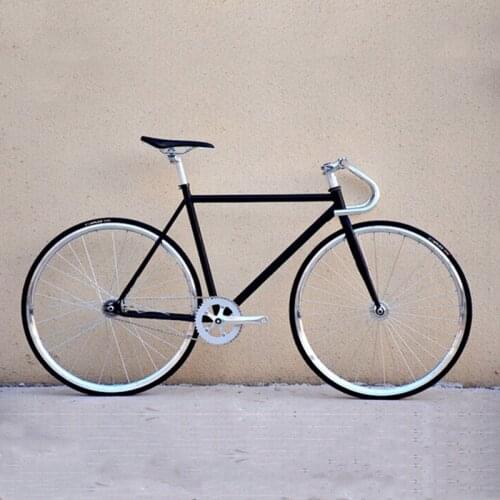 FIXED GEAR BIKE 46cm 52cm Steel Frame Single Speed Fixie Bike Track Bicycle 700C 25MM Aluminum Wheels Bearing Hubs with V Brakes