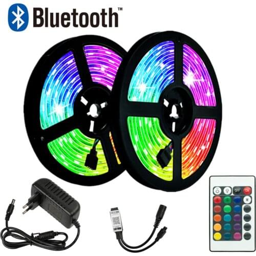 Bluteooth Controller LED Light Strip 2835 20M No Waterproof EU PLUG Night Light Background Decoration Flexible Luminous For Room