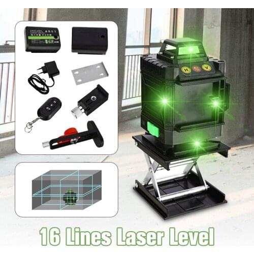 3D Self-Leveling Laser Level 16 Lines 360 Horizontal And Vertical Cross Super Powerful Green Laser Beam Line