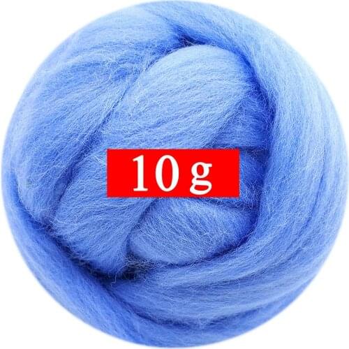 10g Felting Wool (40 Colors) 19 Microns Super Soft Natural Wool Fiber for Needle Felting Kit 0.35 OZ Per Color (No. 38)