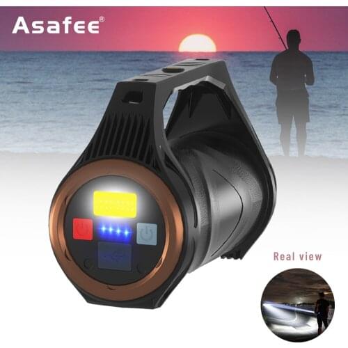 XHP99 Powerful Flashlight Multifunctional Night Fishing Light Ultra Bright Lanter USB Rechargeable Flashlight Camping Fishing