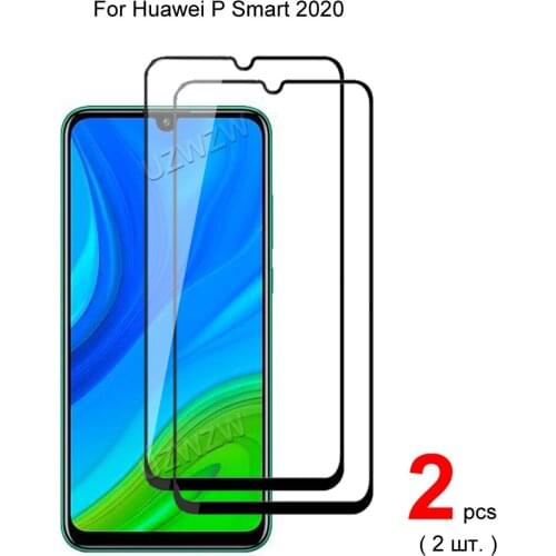2pcs For Huawei P Smart 2020 Full Cover Tempered Glass Screen Protector Protective Glass Guard Film
