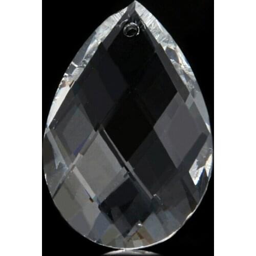 Y1UU 1pc Grid Clear Chandelier Glass Lamp Prisms Parts Hanging Drops Pendants 38mm