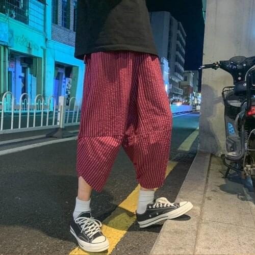 2021 Summer Calf-Length Loose Casual Pants Men Japanese Streetwear Joggers Men Pants Hip Hop Sweatpants Male Trousers 4XL 5XL