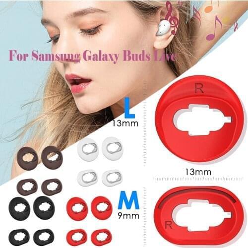 4PCS Earphone Sleeve For Samsung Galaxy Buds Live Bluetooth Headset Washable Eartips Earphone Sleeves Replaceable Washable