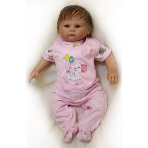 Nicery 20inch 50cm Bebe Doll Reborn Soft Silicone Boy Girl Toy Reborn Baby Doll Gift for Children Baby Doll RD50C067-OTD