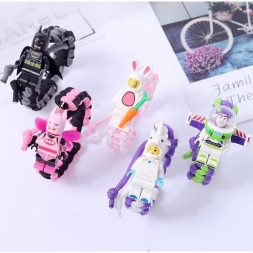 HOSENG Colorful Block Bracelet For Children Woven Fashion Couple Love Wristband Pink Cute PVC ABS Safe Material HS_5251