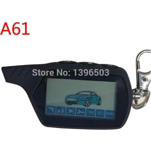 2-way A61 LCD Remote Control Keychain for Key Chain StarLine A61 two way car alarm system Russian 2-way alarm Fob auto-start