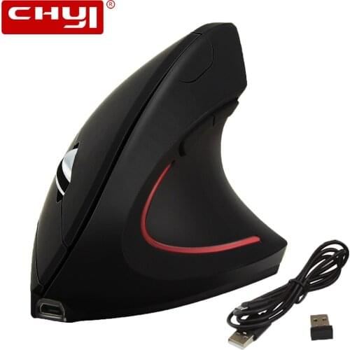 CHYI Ergonomics Wireless Vertical Mouse Rechargeable Computer Gaming Mice 800/1200/1600 DPI Optical Mouse For Laptop PC Gamer