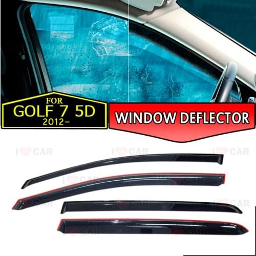Window deflectors for Volkswagen Golf 7 5D 2012- car window deflector wind guard vent sun rain visor cover car styling