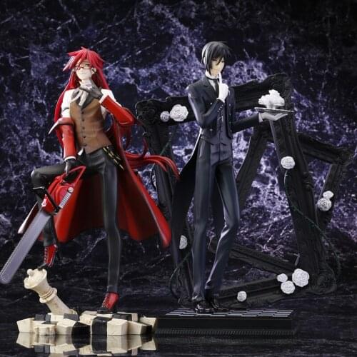 25cm Black Butler Sebastian Michaelis Action Figure Anime Housekeeper Book of Circus PVC Collection Model Dolls Toys for Gifts