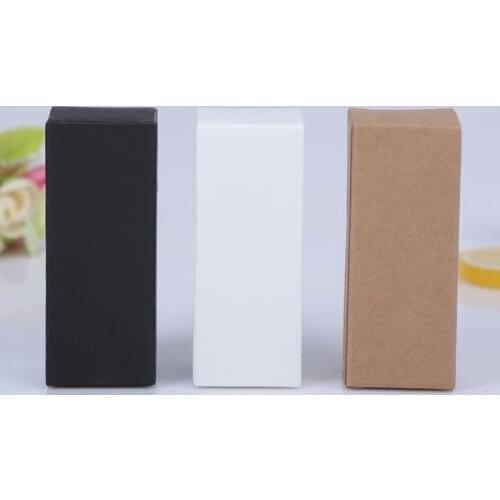 100pcs 10ML to 100Ml 18MM Rubber Head Dropper Essential Oil Bottle Packaging Box Cosmetics Kraft Carton White Box Black Box
