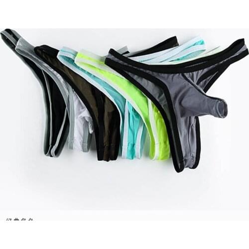 Gay Underwear Penis Hole Elephant Thong Men Sexy Lingerie Silk Mens Thongs and G Strings Erotic Mini Male String No Jockstrap