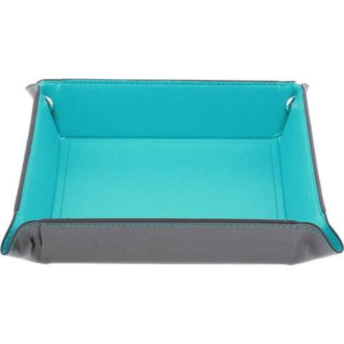 Dice Tray PU Leather Dice Rolling Tray Holder for Games Like RPG, DND, Drinking Bar Board Game Supplies